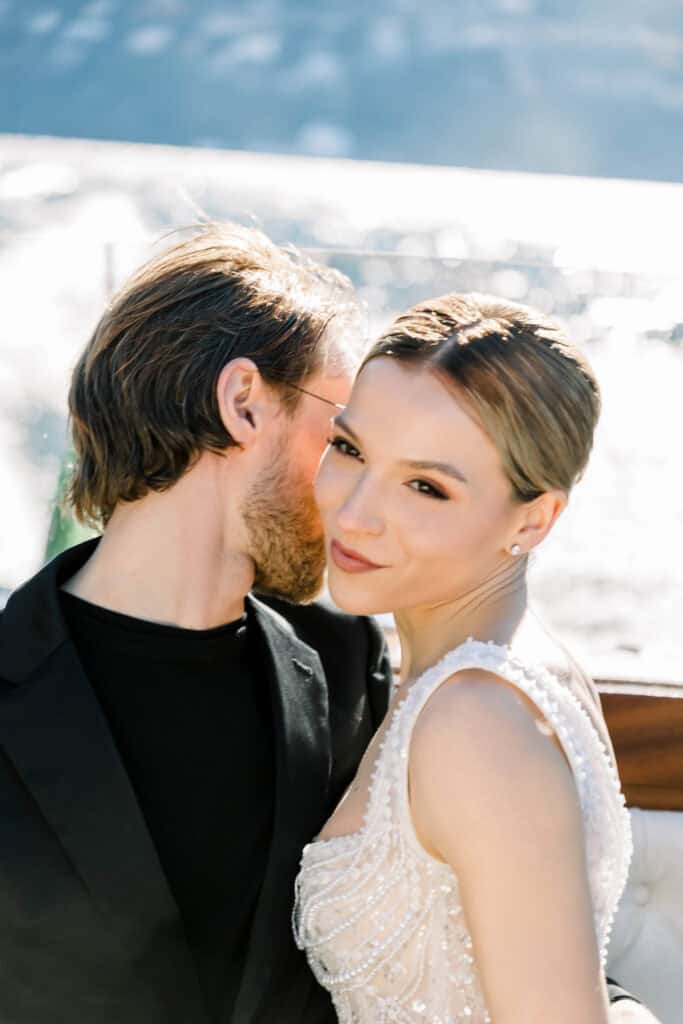 Lake Como Boat Photoshoot fine art italy wedding 07
