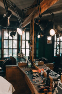 groom getting ready barbershop001