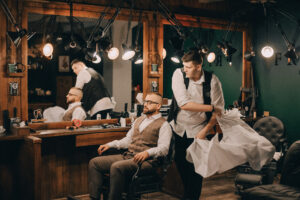 groom getting ready barbershop004